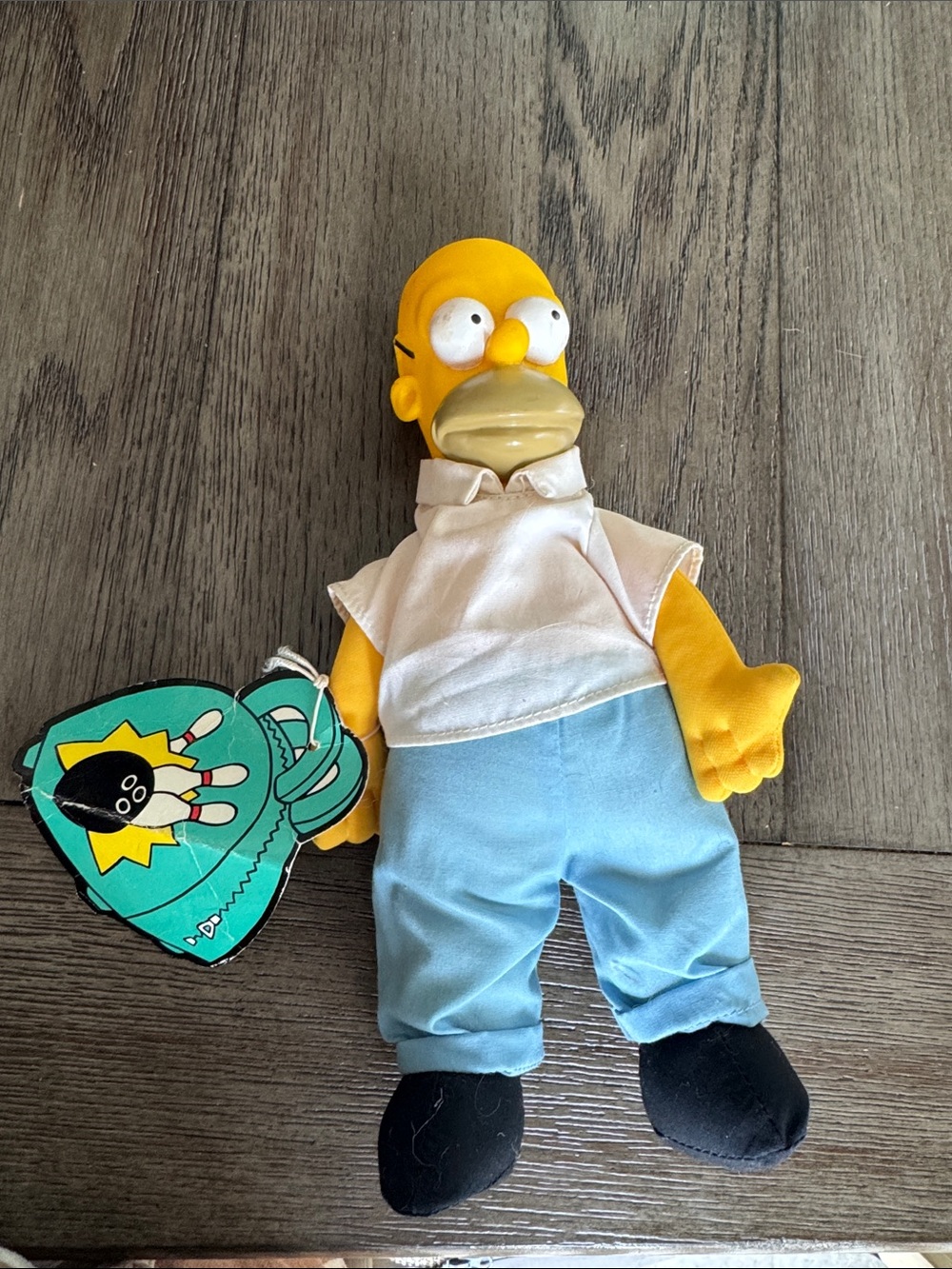Homer Simpson Plush Toy - 1990 Character Doll with Blue Pants Burger King toy